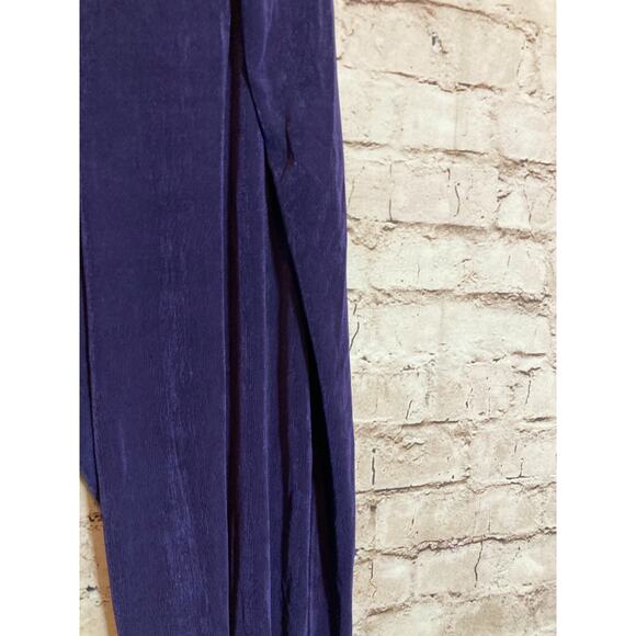 Chico's Slinky Pants Womens XXL Acetate Deep Purple Elastic Waist Ultra Stretch - Picture 5 of 15